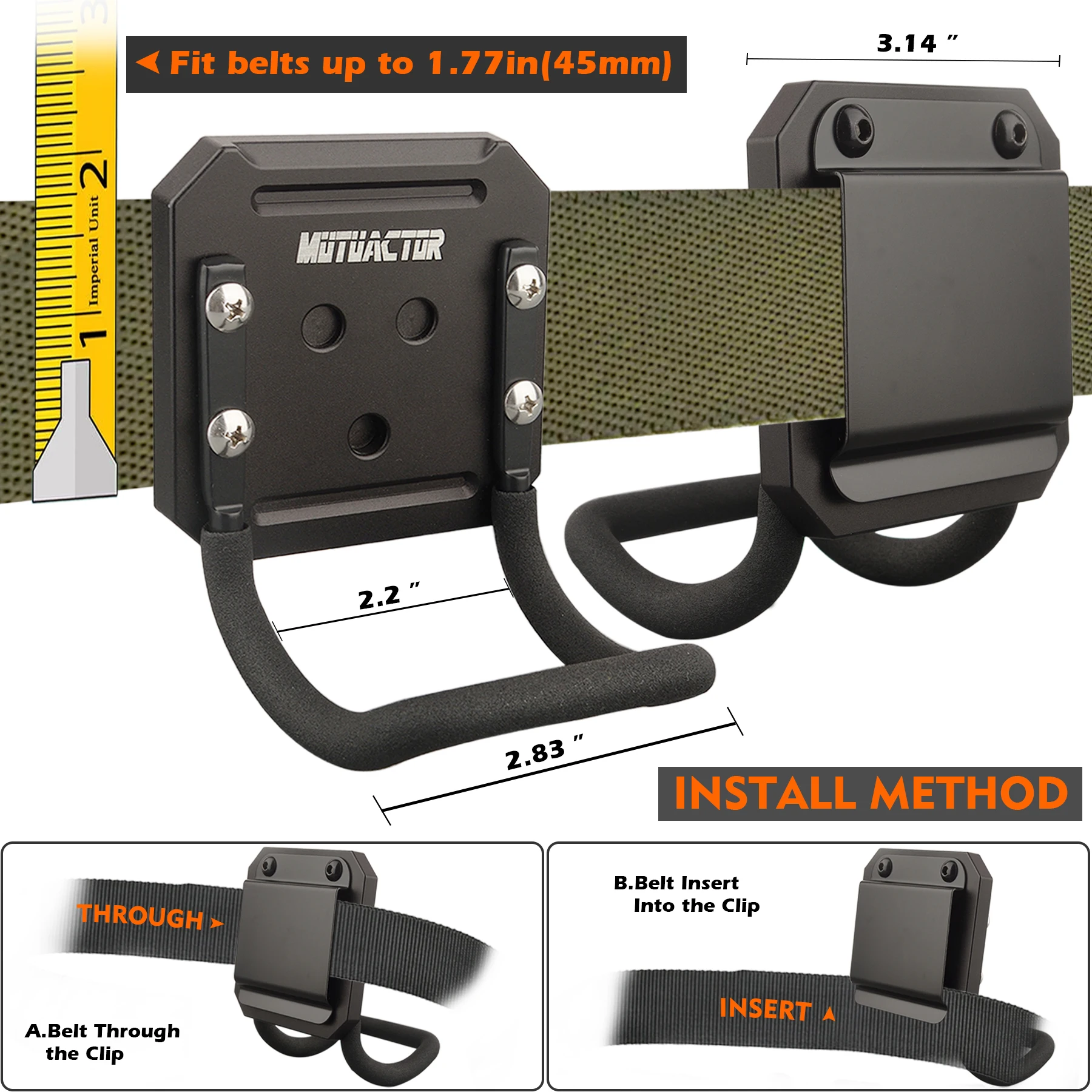 Non-Slip Tough Tool Clip Drill Holder for Tool Belt,Quickly Access Tool Belt Clip Hammer Holster Hatchet Hammers Mallets
Non-Slip Tough Tool Clip Drill Holder for Tool Belt,Quickly Access Tool Belt Clip Hammer Holster Hatchet Hammers Mallets