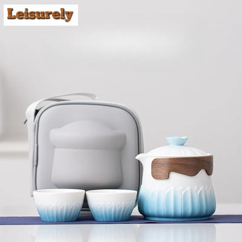 Gradient Ramp Lotus Travel Tea Set Kit Traditional 1 Pot 3 Cups Tea Maker Organizer Portable Camping Tote Bag Accessories Craft
Gradient Ramp Lotus Travel Tea Set Kit Traditional 1 Pot 3 Cups Tea Maker Organizer Portable Camping Tote Bag Accessories Craft