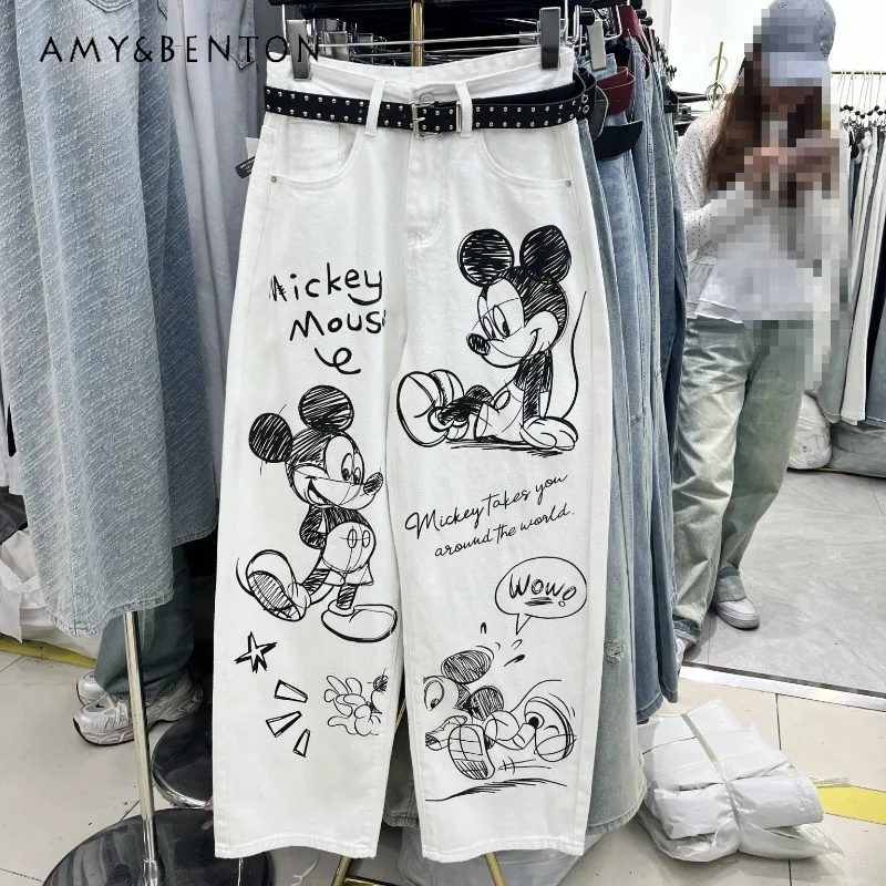2025 New Fashion Cartoon Print Retro Straight Jeans Women's High Waist And Thin Loose Wide-leg Denim Trousers Streetwear Women
2025 New Fashion Cartoon Print Retro Straight Jeans Women's High Waist And Thin Loose Wide-leg Denim Trousers Streetwear Women