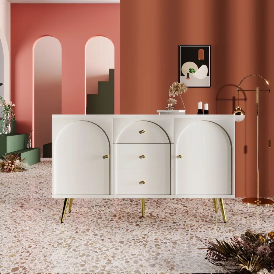 Metal foot three drawer two door dining cabinet combining highquality wood and metal simple style multifunctional storage cabin
Metal foot three drawer two door dining cabinet combining highquality wood and metal simple style multifunctional storage cabin