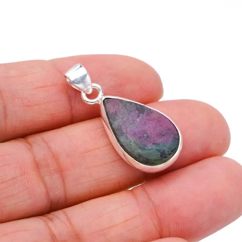 StarGems® Natural Ruby Zoisite Handmade 925 Sterling Silver Pendant 1.25" F4632
StarGems® Natural Ruby Zoisite Handmade 925 Sterling Silver Pendant 1.25" F4632