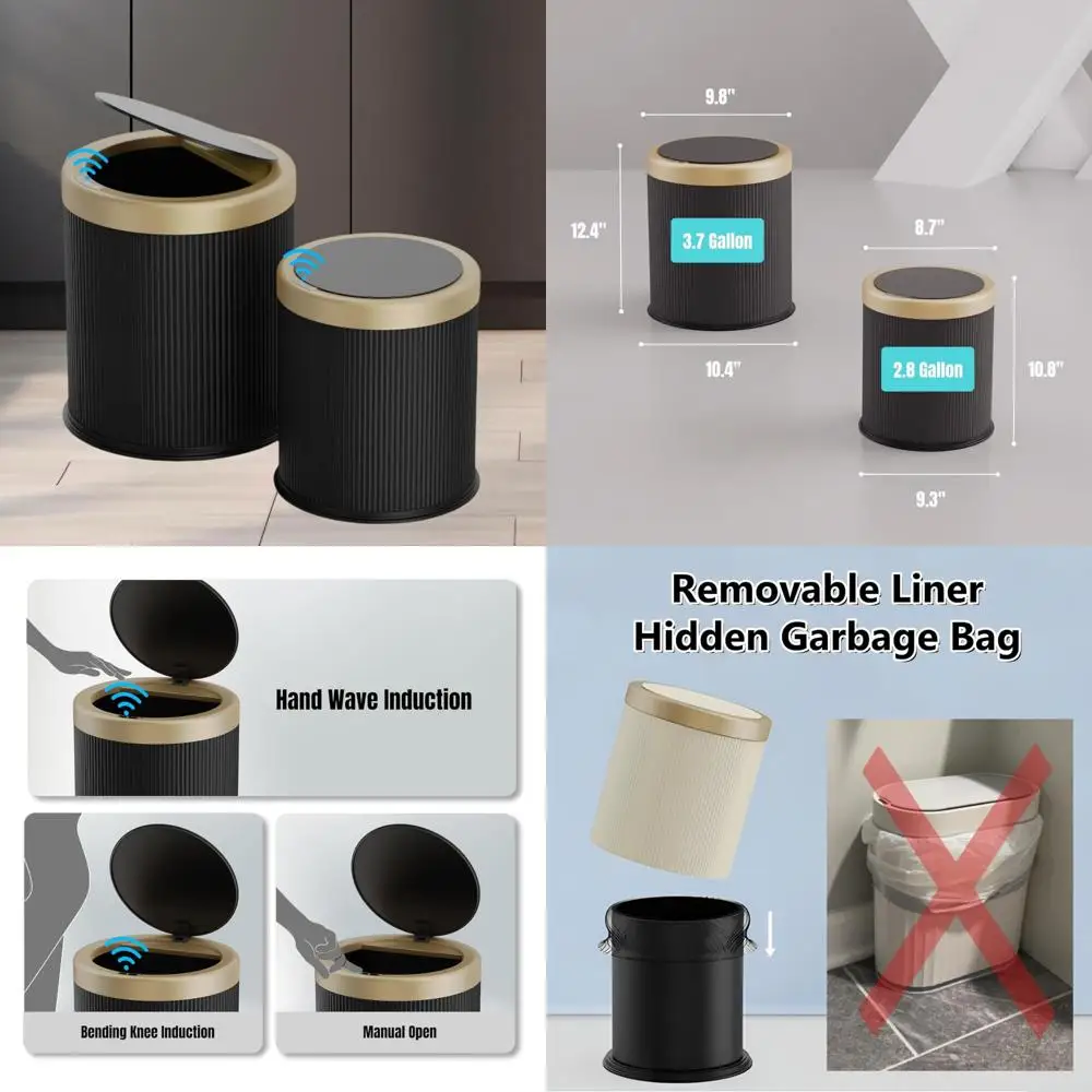 Touchless Motion Sensor Bathroom Trash Can - Automatic Lid, Smart Dog Proof, Plastic Wastebasket for Waste Disposal
Touchless Motion Sensor Bathroom Trash Can - Automatic Lid, Smart Dog Proof, Plastic Wastebasket for Waste Disposal