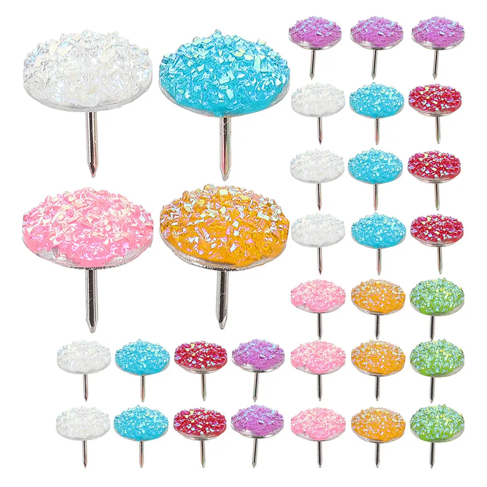 50Pcs Glitter Rhinestone Thumbtacks Compact Push Pins Decorative Pushpin Clips for Cork Board Bulletin Photo Display
50Pcs Glitter Rhinestone Thumbtacks Compact Push Pins Decorative Pushpin Clips for Cork Board Bulletin Photo Display