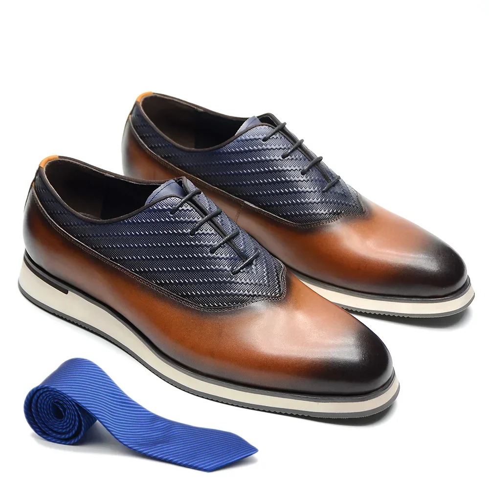 XEBOS Luxury Mens Sneakers Genuine Cow Leather Breathable Lace-up Plain Toe Oxford Casual Office Shoes Men Leather Original
XEBOS Luxury Mens Sneakers Genuine Cow Leather Breathable Lace-up Plain Toe Oxford Casual Office Shoes Men Leather Original