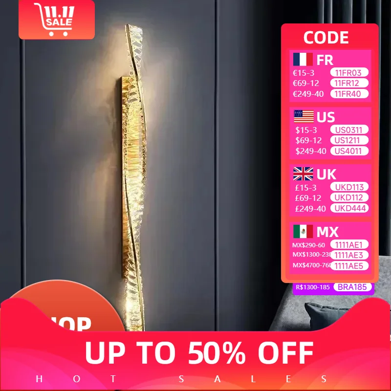 Bedroom Bedside Led Lights Home-appliance Luxury Lustre Crystal Sconces Indoor Dining Table Kitchen Fixture Wall Lamps for Room
Bedroom Bedside Led Lights Home-appliance Luxury Lustre Crystal Sconces Indoor Dining Table Kitchen Fixture Wall Lamps for Room