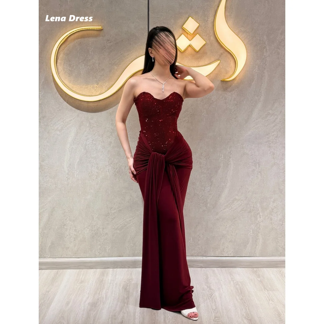 Lena Shiny Evening Dresses Woman Elegant Dress Luxury Women's Evening Dresses Customized Burgundy Ball Gown Dress Sleeveless
Lena Shiny Evening Dresses Woman Elegant Dress Luxury Women's Evening Dresses Customized Burgundy Ball Gown Dress Sleeveless