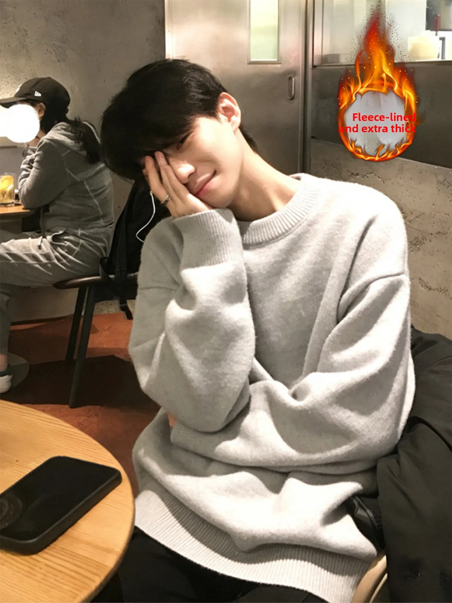 Мужской утепленный вязаный свитер с круглым вырезом, повседневный, для ношения под одеждой, зимний, свободного кроя, комфортный, мягкий, с длинными рукавами
Мужской утепленный вязаный свитер с круглым вырезом, повседневный, для ношения под одеждой, зимний, свободного кроя, комфортный, мягкий, с длинными рукавами