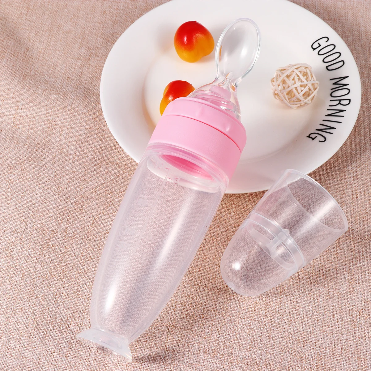 Pink Silicone Baby Food Feeder Squeezing Feeding Bottle Rice Paste Spoon for Infant Portable Easy Feeding Bottle
Pink Silicone Baby Food Feeder Squeezing Feeding Bottle Rice Paste Spoon for Infant Portable Easy Feeding Bottle