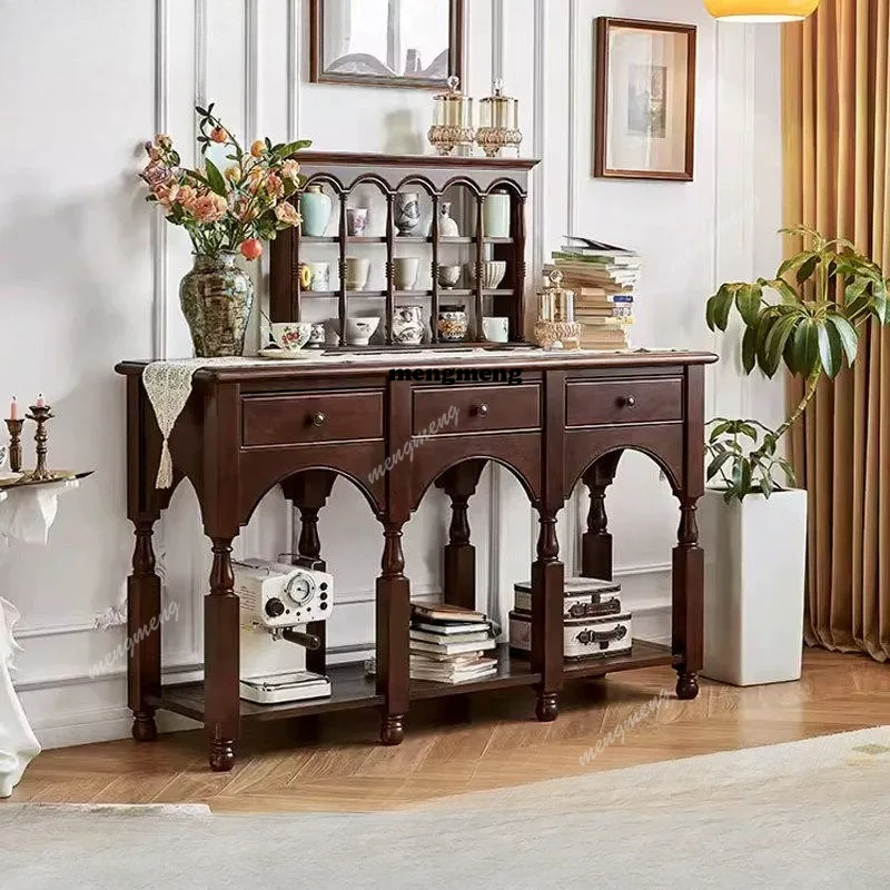 light luxury solid wood entrance table modern medieval style home against the wall living room furniture French display cabinet
light luxury solid wood entrance table modern medieval style home against the wall living room furniture French display cabinet