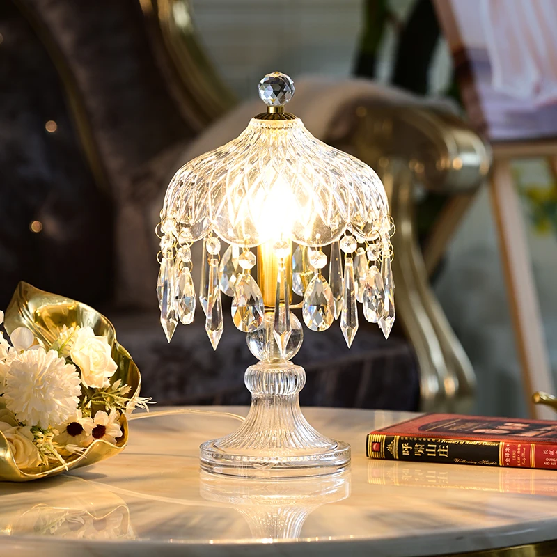 French medieval bedside lamp American study bedroom, Italian Murano Vintage crystal glass decorative desk lamp
French medieval bedside lamp American study bedroom, Italian Murano Vintage crystal glass decorative desk lamp