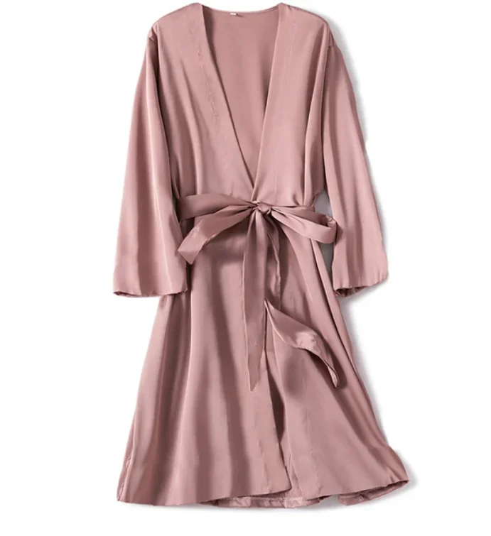 Satin Robe Female Intimate Lingerie Sleepwear Silky Bridal Wedding Gift Casual Kimono Bathrobe Gown Nightgown Sexy Nightwear
Satin Robe Female Intimate Lingerie Sleepwear Silky Bridal Wedding Gift Casual Kimono Bathrobe Gown Nightgown Sexy Nightwear