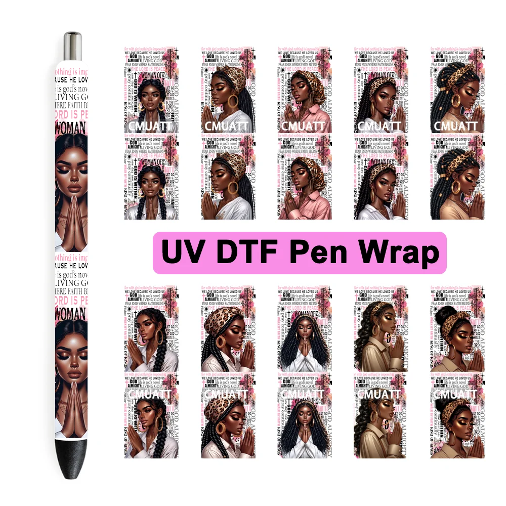 Christian God Afro Women Praying UV DTF Pen Wraps Ready To Apply Transfer Sticker Print Waterproof High Quality UV DTF Decal
Christian God Afro Women Praying UV DTF Pen Wraps Ready To Apply Transfer Sticker Print Waterproof High Quality UV DTF Decal
