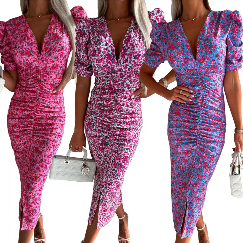 2024Independent Station Hot Sale Spring and Summer Short Sleeve Floral Dress DeepVDress
2024Independent Station Hot Sale Spring and Summer Short Sleeve Floral Dress DeepVDress
