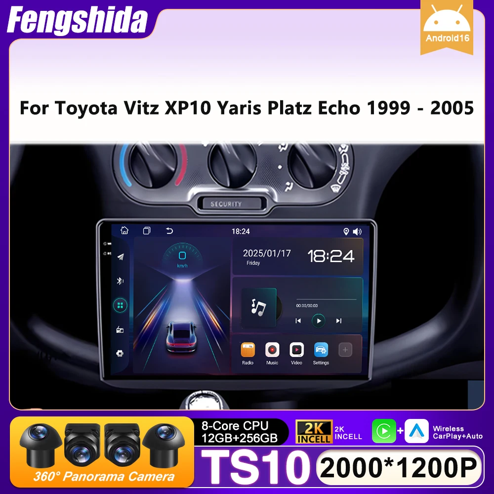 Car Radio Carplay For Toyota Vitz XP10 Yaris Platz Echo 1999-2005 Navigation GPS Android Auto Android 16 5G No Screen 2K 2din BT
Car Radio Carplay For Toyota Vitz XP10 Yaris Platz Echo 1999-2005 Navigation GPS Android Auto Android 16 5G No Screen 2K 2din BT