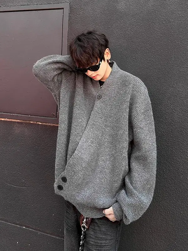 Trendy American High Street Loose Knitted Sweater Men's Open Cardigan Autumn Winter Casual V-ne Color Youth Faion
Trendy American High Street Loose Knitted Sweater Men's Open Cardigan Autumn Winter Casual V-ne Color Youth Faion