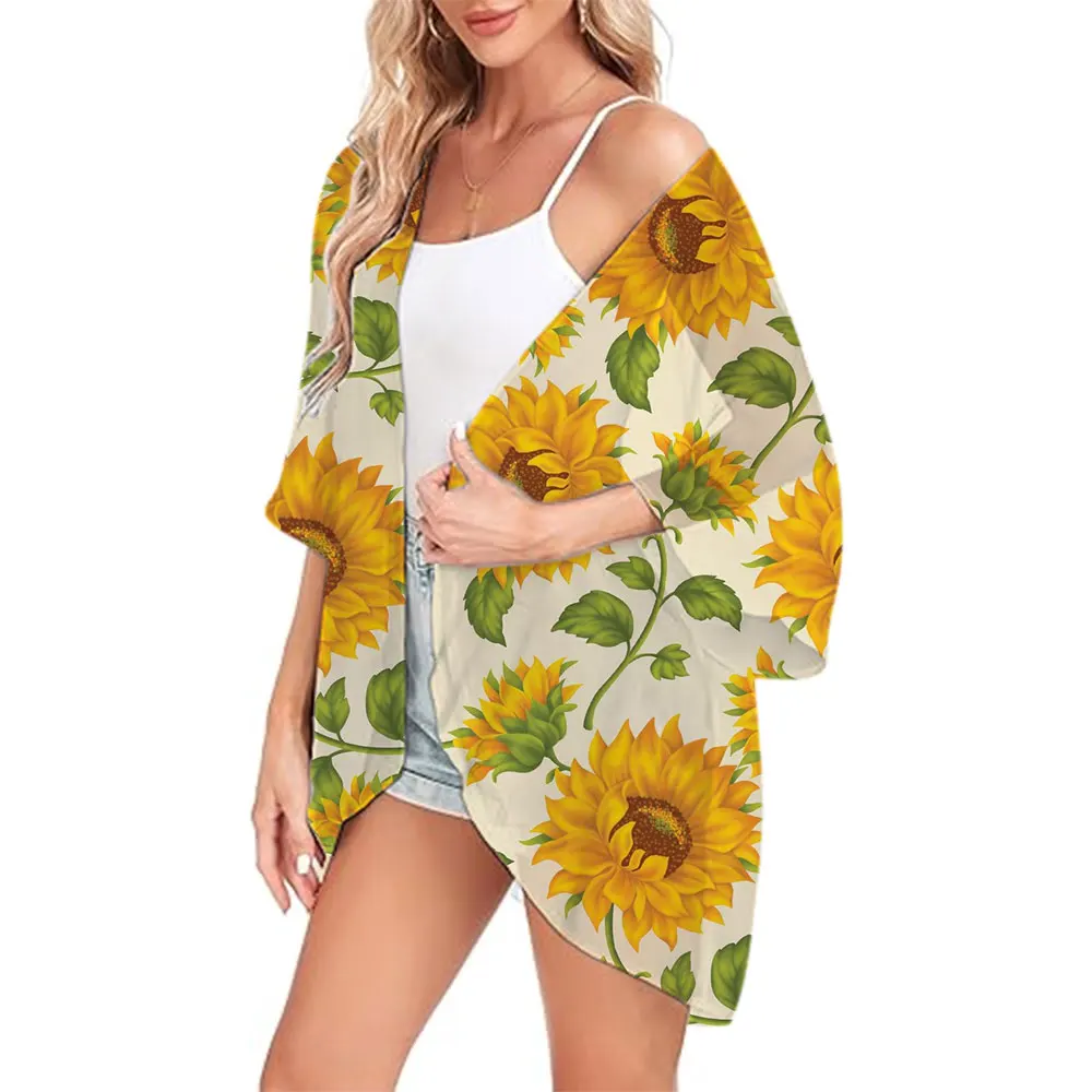 Fashion Streetwear 3D Sunflower Printed Kimono Chiffon Coat Summer Lightweight and Thin Beach Sexy Loose Cover-ups Beach Party
Fashion Streetwear 3D Sunflower Printed Kimono Chiffon Coat Summer Lightweight and Thin Beach Sexy Loose Cover-ups Beach Party