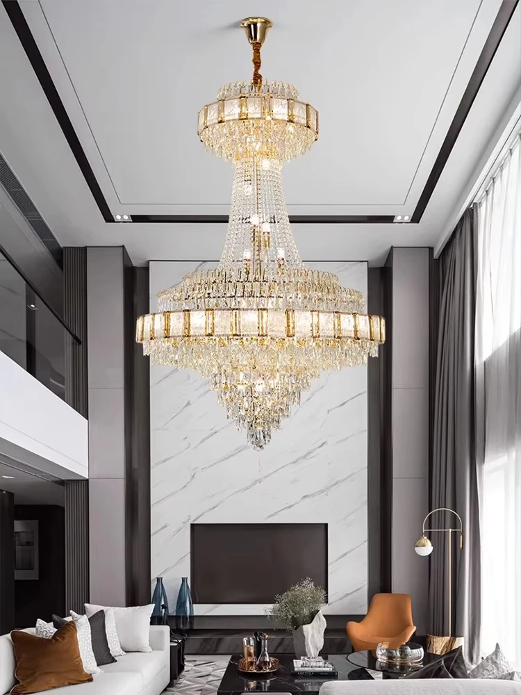 Chandelier Crystal Luxury Large Gold Nordic Home Decoration Led High-end Hanging Lamp Cristal Lustres for Staircase Villa Duplex
Chandelier Crystal Luxury Large Gold Nordic Home Decoration Led High-end Hanging Lamp Cristal Lustres for Staircase Villa Duplex