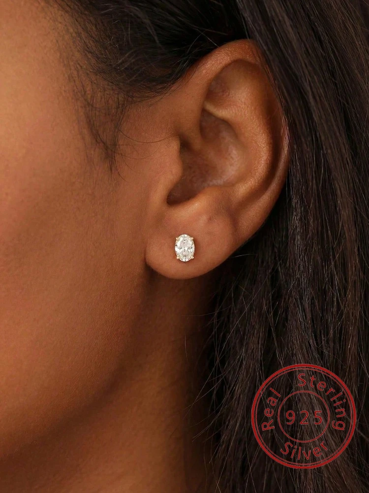 925 Sterling Silver Fashion Oval Zircon Earrings For Women Anniversary Party Daily Outfit Luxury High Quality Fine Jewelry
925 Sterling Silver Fashion Oval Zircon Earrings For Women Anniversary Party Daily Outfit Luxury High Quality Fine Jewelry