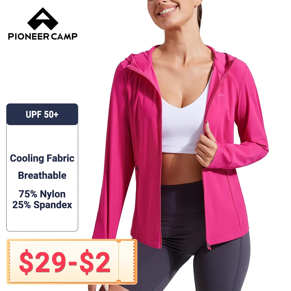 Pioneer Camp Women's UPF 50+ UV Sun Protection Jacket Hooded SPF Cooling Sun Shirt Lightweight Hiking Fishing Summer Clothing
Pioneer Camp Women's UPF 50+ UV Sun Protection Jacket Hooded SPF Cooling Sun Shirt Lightweight Hiking Fishing Summer Clothing