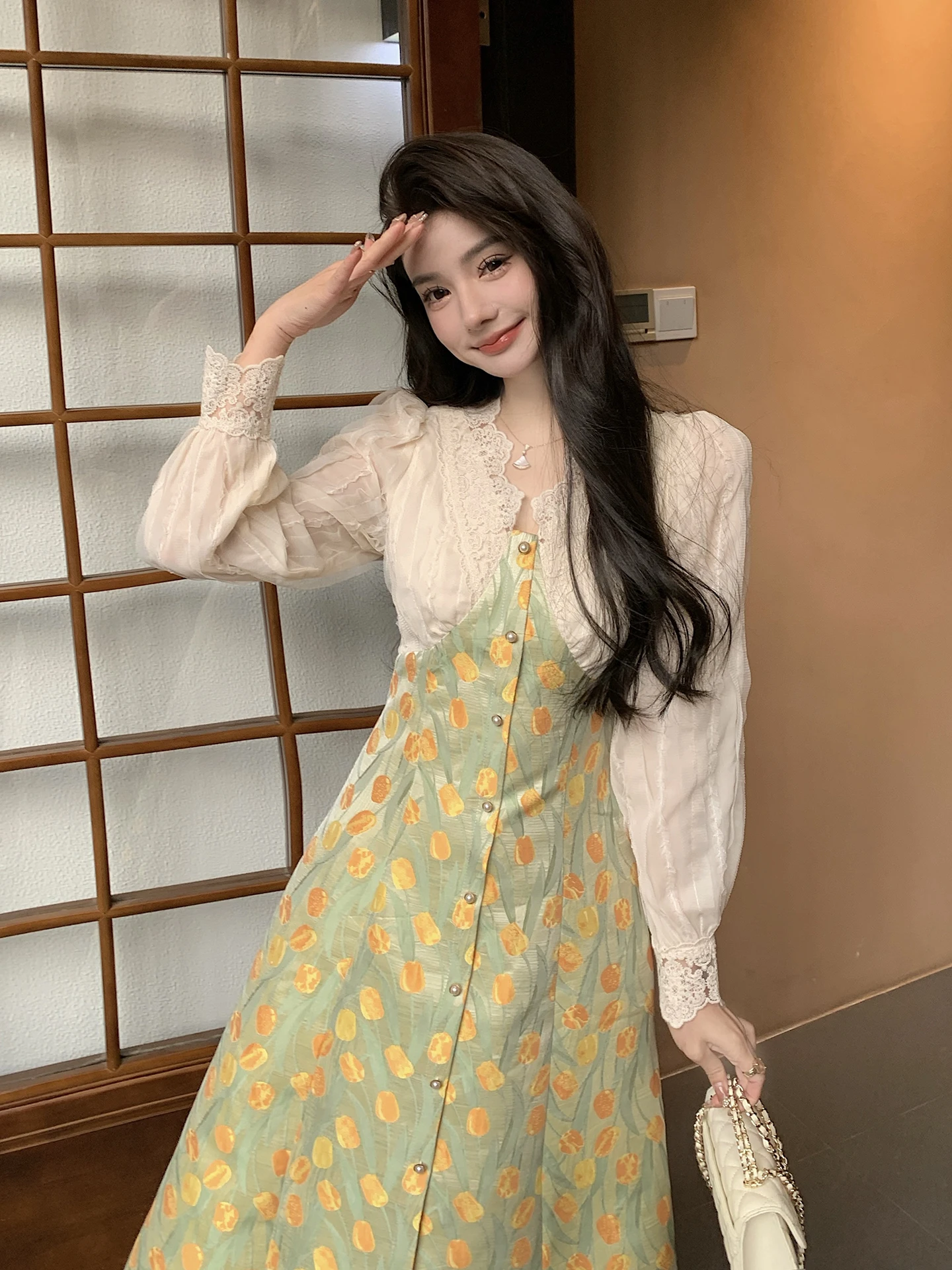 AMNANA Vintage Sweet Long Sve Women's Dr Gentle Sle Slimming Fairy Skirt V-Ne Long Dr Skin-Friendly Breathable
AMNANA Vintage Sweet Long Sve Women's Dr Gentle Sle Slimming Fairy Skirt V-Ne Long Dr Skin-Friendly Breathable