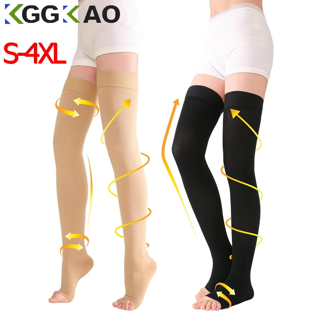 1Pair Thigh High Compression Socks for Women & Men,Open Toe,Firm Support 30-40mmHg Compression Stockings for Varicose Veins
1Pair Thigh High Compression Socks for Women & Men,Open Toe,Firm Support 30-40mmHg Compression Stockings for Varicose Veins