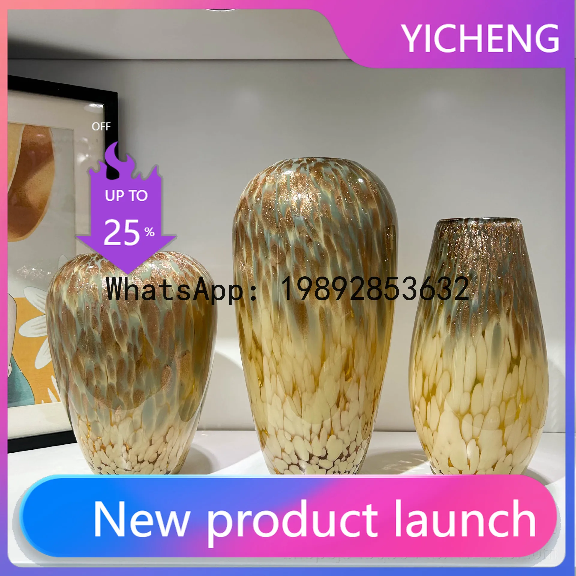 Golden Spotted Glass Vase Irregular Gold Foil Terrarium Flower Vase Flower Arrangement Hydroponics Home Decoration Accessories
Golden Spotted Glass Vase Irregular Gold Foil Terrarium Flower Vase Flower Arrangement Hydroponics Home Decoration Accessories