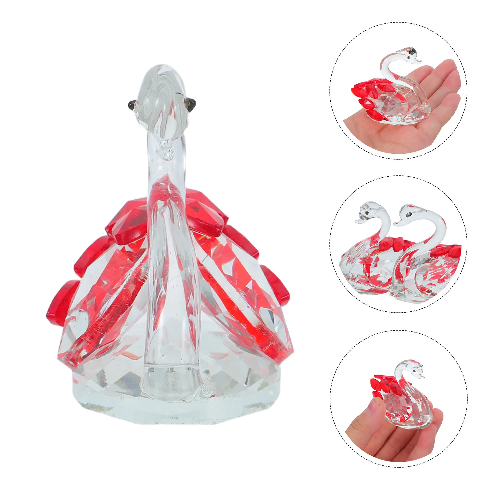 2Pcs Crystal Swan Decor Lover Couple Swans Wedding Decoration 2.4x2.4x1.6 Red Elegant Tabletop Crystal Crafts Paperweight
2Pcs Crystal Swan Decor Lover Couple Swans Wedding Decoration 2.4x2.4x1.6 Red Elegant Tabletop Crystal Crafts Paperweight