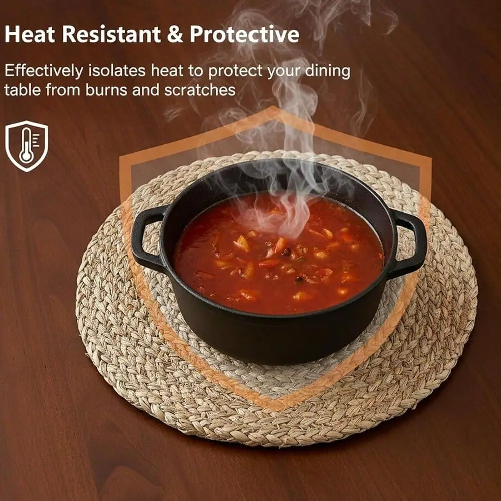 12 Inch Round Rattan Placemats, Wicker Chargers Slip Heat Resistant Rattan Placemat Washable Braided Table Mats Rustic Braided
12 Inch Round Rattan Placemats, Wicker Chargers Slip Heat Resistant Rattan Placemat Washable Braided Table Mats Rustic Braided