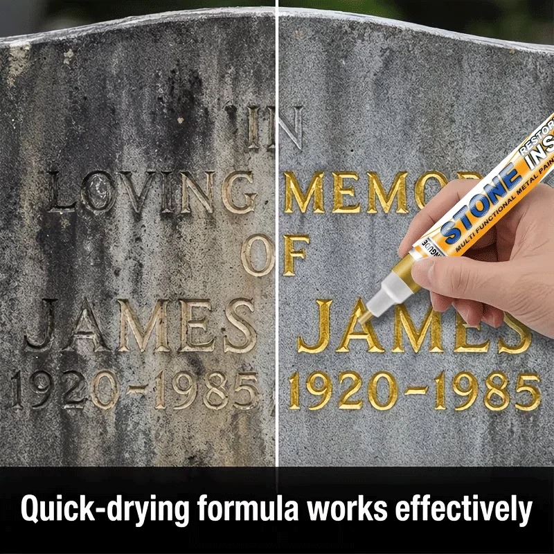 Gravestone Repair Pen 20g, Fade-Resistant, Tombstone Inscription Restoration, Restores Faded Engravings, Anti-Weathering, Gold-Plated Marking Pen
Gravestone Repair Pen 20g, Fade-Resistant, Tombstone Inscription Restoration, Restores Faded Engravings, Anti-Weathering, Gold-Plated Marking Pen