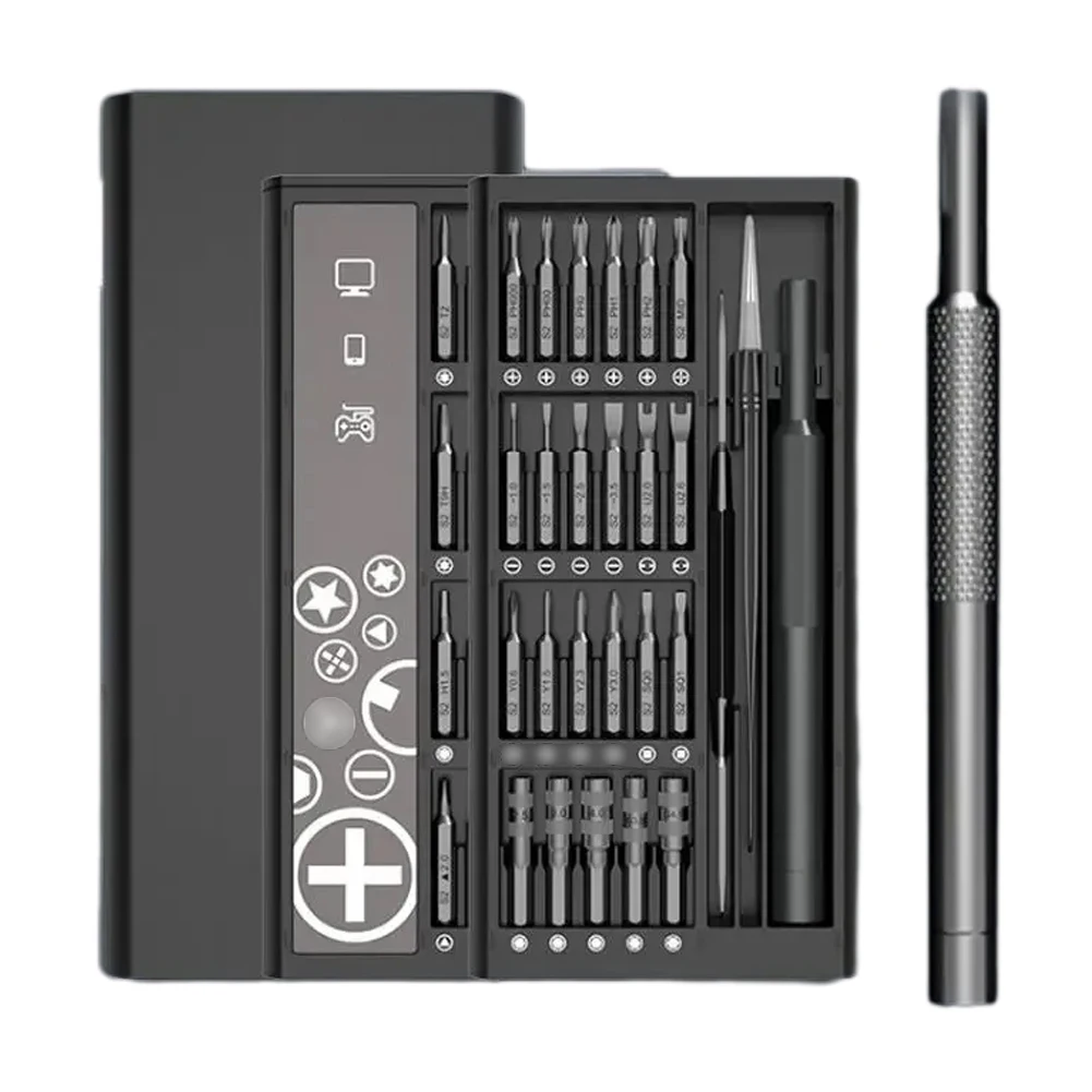 Double Tip Bits Alloy Steel Dual Purpose Portable Precision Screwdriver Set Alloy Steel Bit Storage Compartment
Double Tip Bits Alloy Steel Dual Purpose Portable Precision Screwdriver Set Alloy Steel Bit Storage Compartment