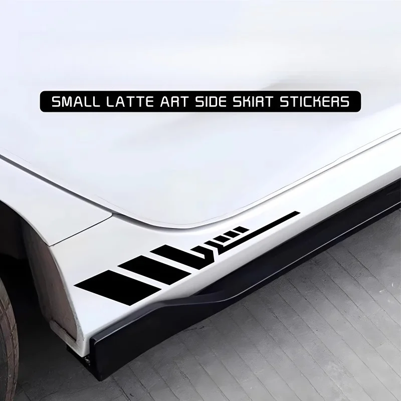 2PCS/SET Latte Art Style Small Striped Car Side Skirt Sticker Black White Waterproof Self-Adhesive Decorative Decal
2PCS/SET Latte Art Style Small Striped Car Side Skirt Sticker Black White Waterproof Self-Adhesive Decorative Decal