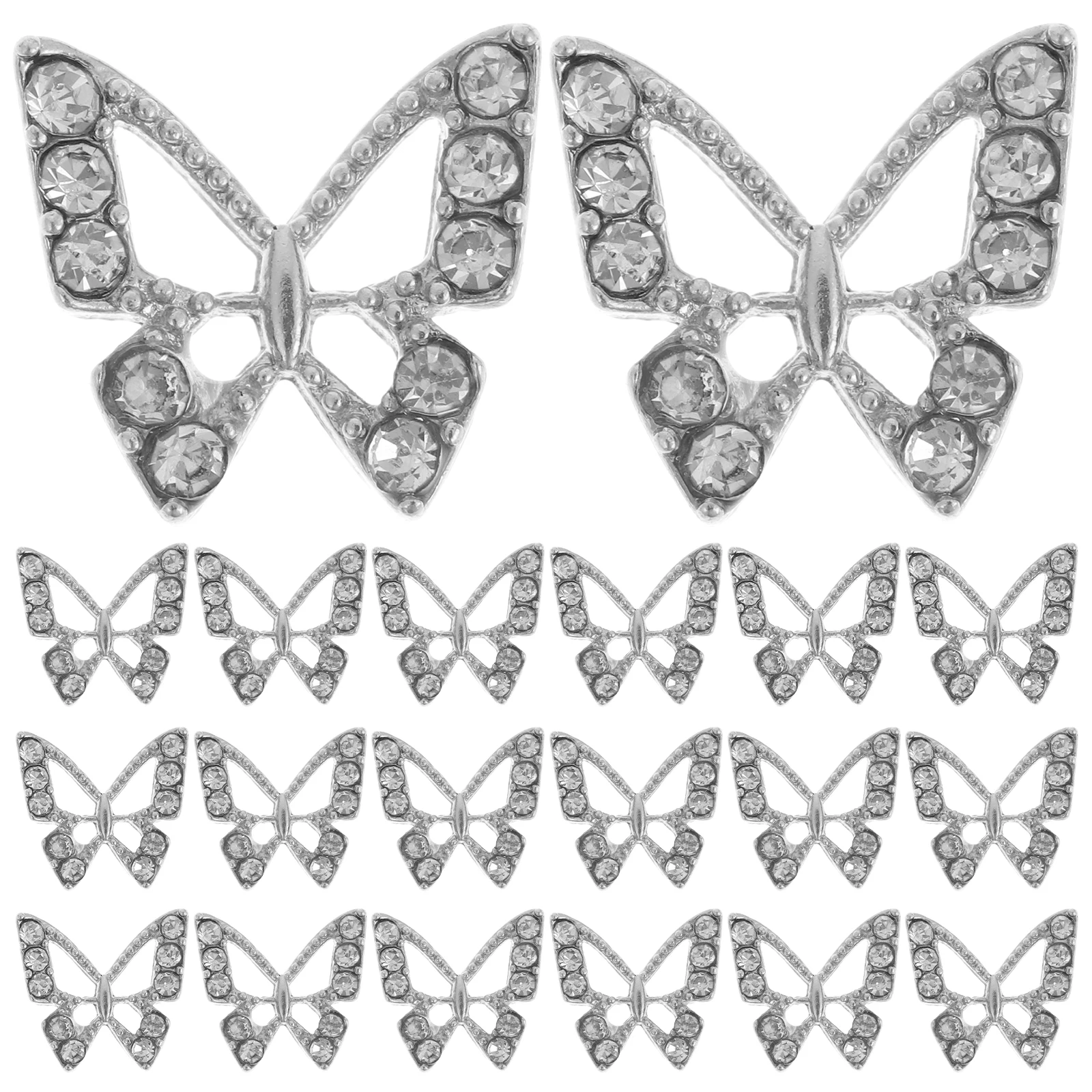 20 Pcs Butterfly Nail Accessories Wedding Charms for Nails Cute Crystal Butterflies Alloy Birthday New Year
20 Pcs Butterfly Nail Accessories Wedding Charms for Nails Cute Crystal Butterflies Alloy Birthday New Year