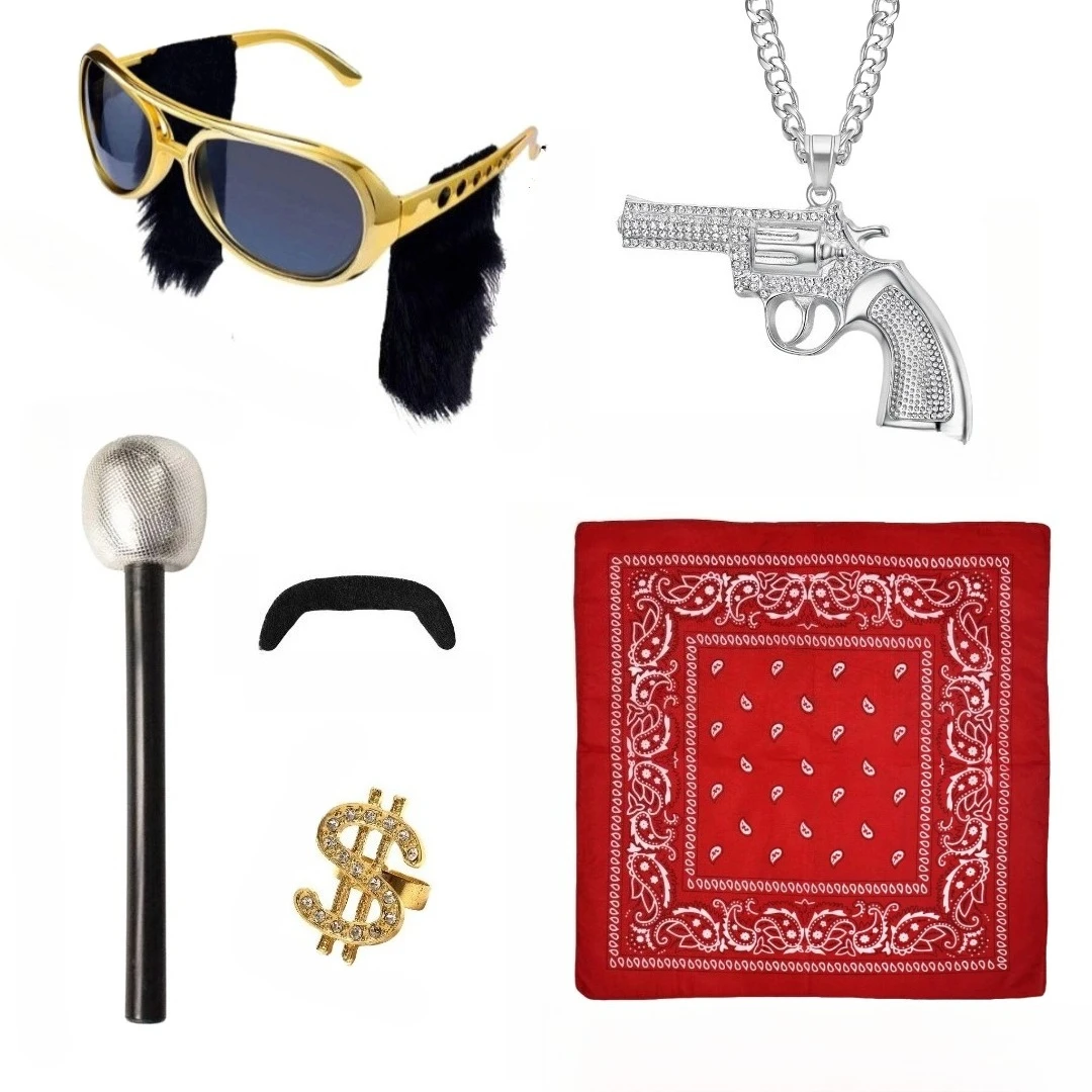 PESENAR Аксессуары для одежды в стиле хип-хоп на Хэллоуин: ожерелья, микрофоны, тюрбаны, кольца и т. д., подходят для хип-хопа на Хэллоуин
PESENAR Аксессуары для одежды в стиле хип-хоп на Хэллоуин: ожерелья, микрофоны, тюрбаны, кольца и т. д., подходят для хип-хопа на Хэллоуин