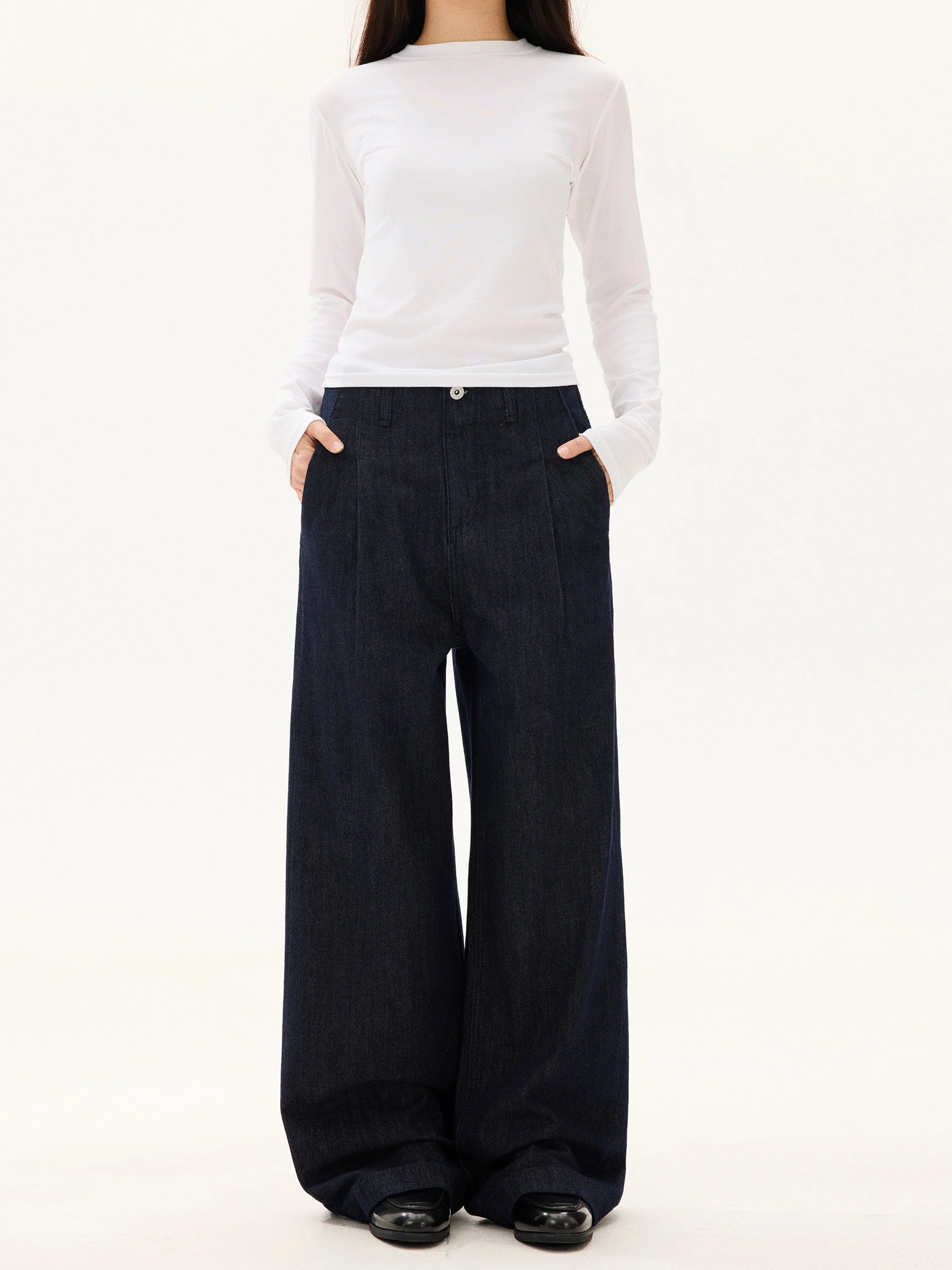 Deep Blue Vintage Waed Wide Leg Jeans Straight Cut Casual Trousers for Men And Women by Free Sonata American Sle Jeans
Deep Blue Vintage Waed Wide Leg Jeans Straight Cut Casual Trousers for Men And Women by Free Sonata American Sle Jeans