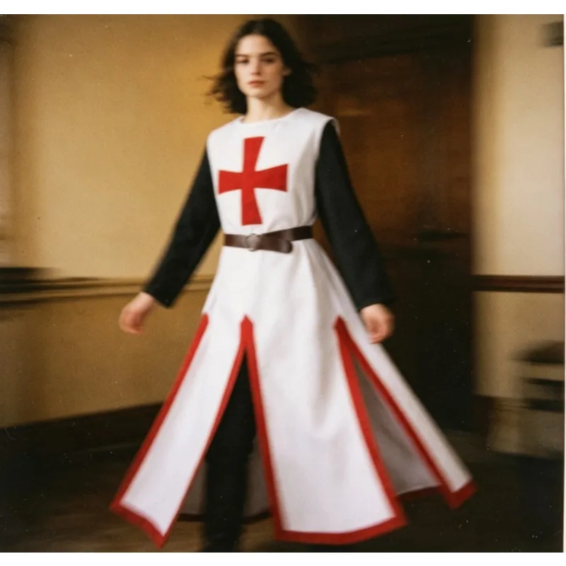 New Halloween Knights Templar Medieval Robe Costume Tunic Dress for Ball Party Stage Performance
New Halloween Knights Templar Medieval Robe Costume Tunic Dress for Ball Party Stage Performance