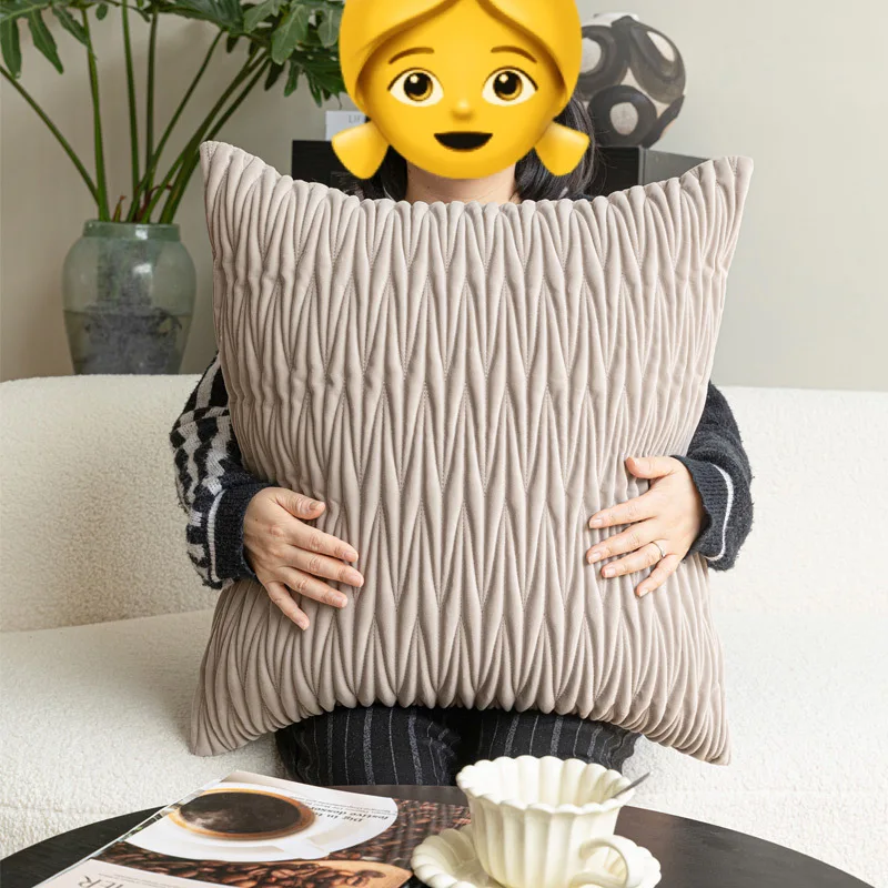 60X60CM Large Size Texture Pillow Covers Modern Light Luxury Simplicity Cushion Cover Home Design Sofa Bedside Pillow Cases
60X60CM Large Size Texture Pillow Covers Modern Light Luxury Simplicity Cushion Cover Home Design Sofa Bedside Pillow Cases