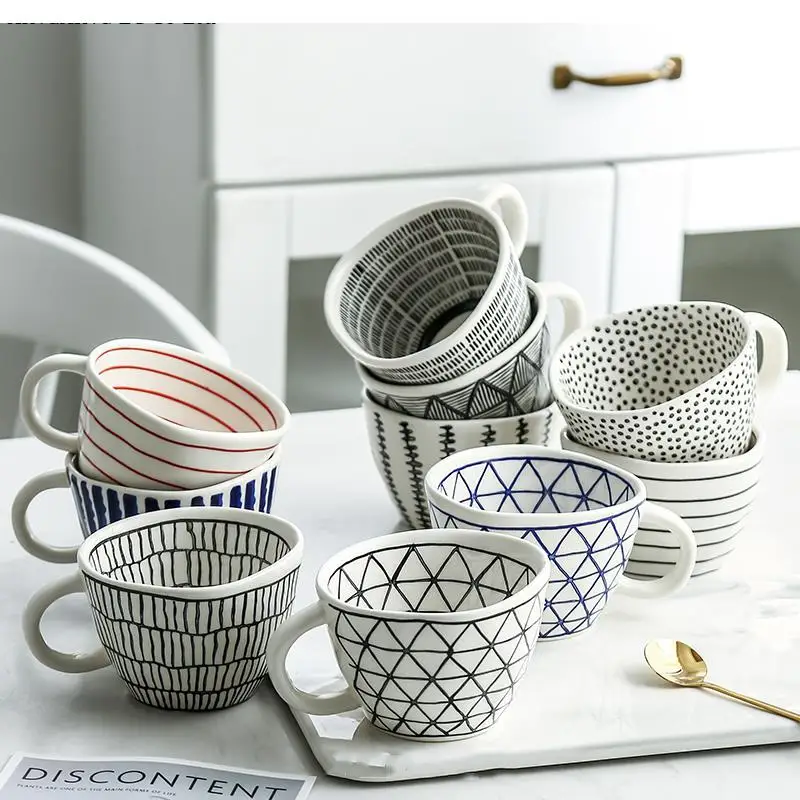 Керамическая кружка с рисунком в скандинавском стиле, 350 мл 
Керамическая кружка с рисунком в скандинавском стиле, 350 мл