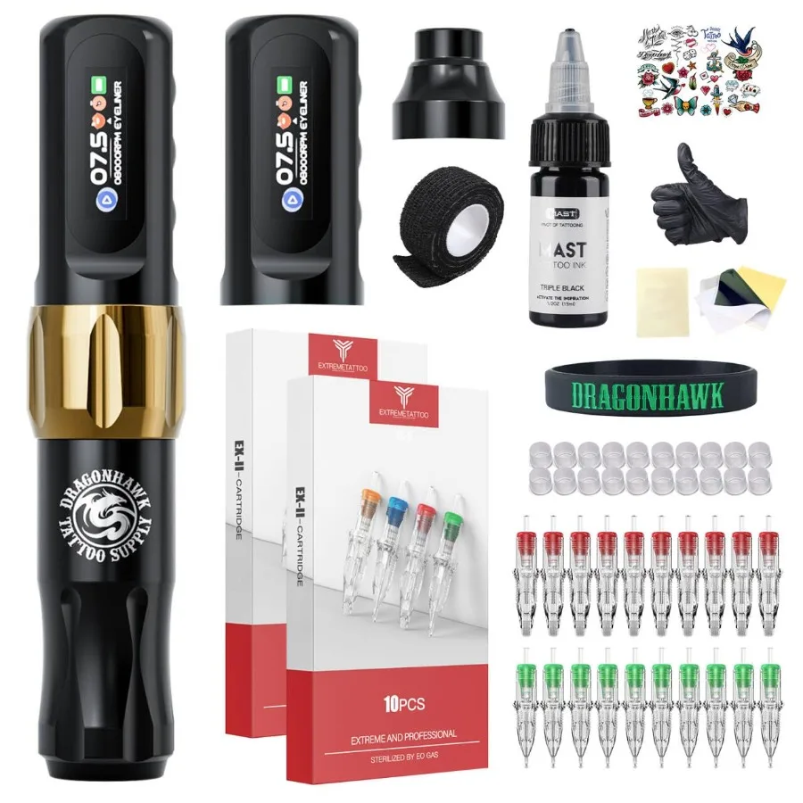 Cordless and Corded Tattoo Pen Machine Kit for Professional Permanent Makeup Application in Eyebrow Eyeliner and Lip Liner Proc
Cordless and Corded Tattoo Pen Machine Kit for Professional Permanent Makeup Application in Eyebrow Eyeliner and Lip Liner Proc