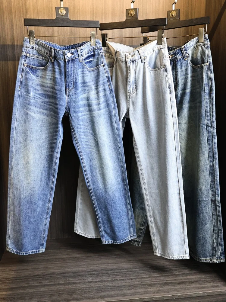 Retro Waed Heavyweight Straight Leg Men's Jeans Versatile Pure Color Spring Autumn Faionable Casual Comfortable Fit
Retro Waed Heavyweight Straight Leg Men's Jeans Versatile Pure Color Spring Autumn Faionable Casual Comfortable Fit