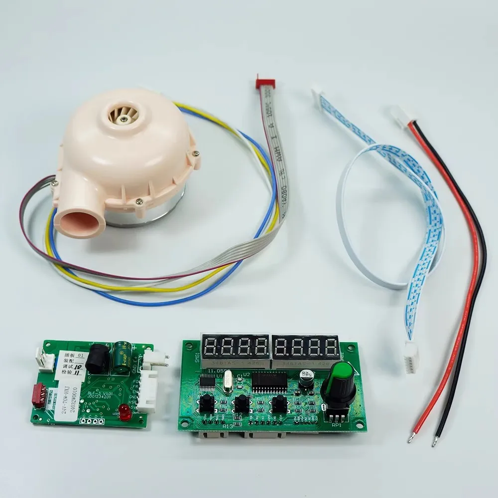 Micro Portable Brushless Blower Set (24V DC 50W, 300L/MIN, 5.2KPA) - Ultra-Quiet High-Speed Blower with Driver & Display 
Micro Portable Brushless Blower Set (24V DC 50W, 300L/MIN, 5.2KPA) - Ultra-Quiet High-Speed Blower with Driver & Display