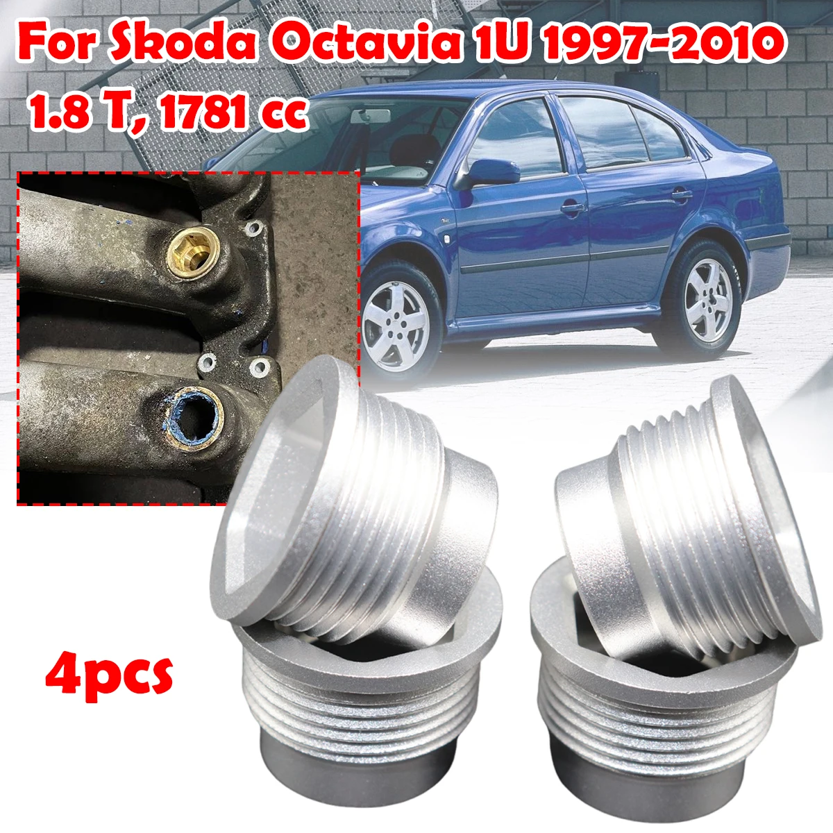 4pc Upgrade Aluminum alloy Fuel Injection Valve Injector Insert Cup Seat 058133555 Fix Replacment For Skoda Octavia 1U 1997-2010
4pc Upgrade Aluminum alloy Fuel Injection Valve Injector Insert Cup Seat 058133555 Fix Replacment For Skoda Octavia 1U 1997-2010