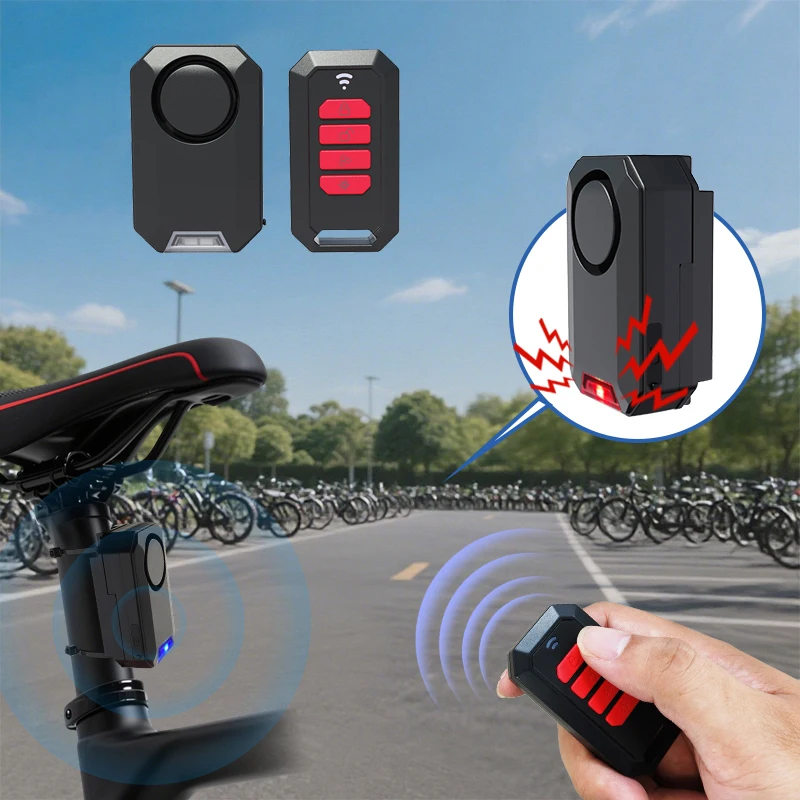 Smart Bike Alarm with Remote Control 135dB Adjustable Siren IPX5 Waterproof for Motobike Bicycle Scooters Anti-Theft Alarm
Smart Bike Alarm with Remote Control 135dB Adjustable Siren IPX5 Waterproof for Motobike Bicycle Scooters Anti-Theft Alarm