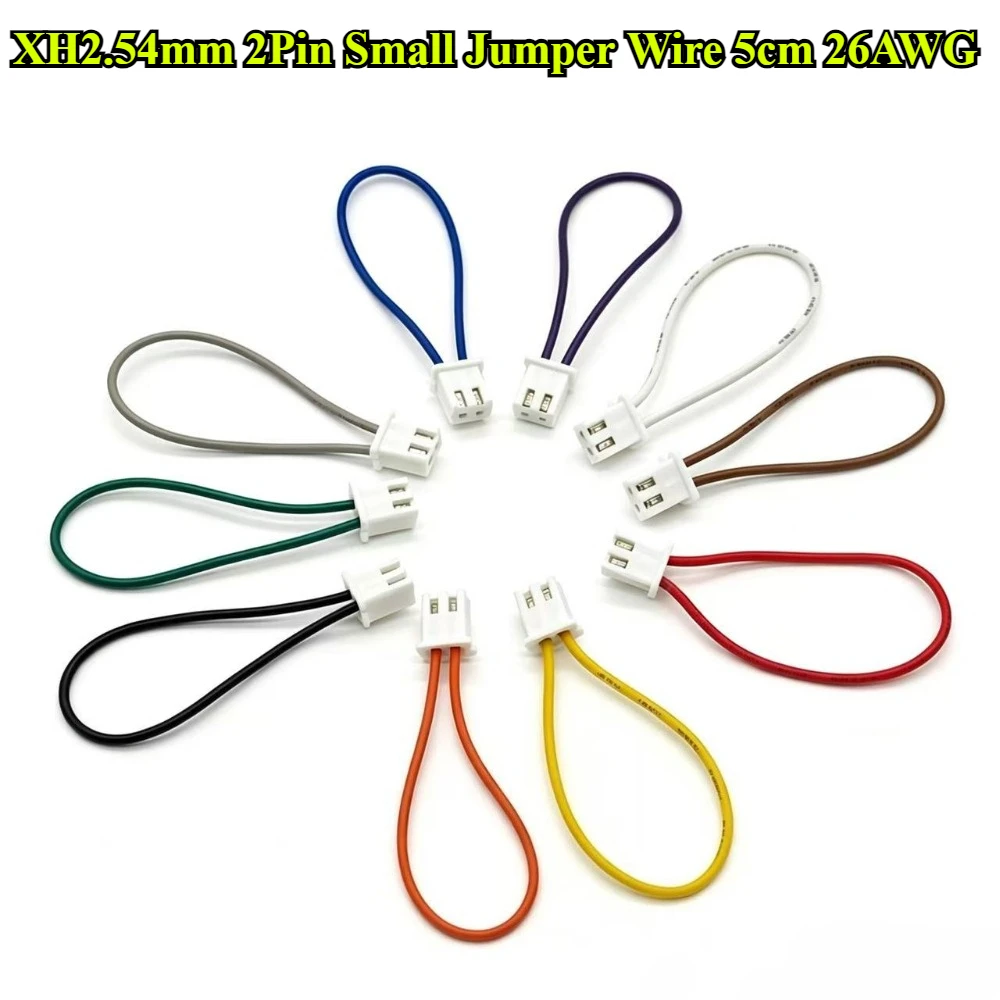 50/100Pcs/lot XH2.54mm Pitch 2Pin Small Jumper Wire Terminal Wire Length 5cm 26AWG Electronic Wire Colored Line Connector
50/100Pcs/lot XH2.54mm Pitch 2Pin Small Jumper Wire Terminal Wire Length 5cm 26AWG Electronic Wire Colored Line Connector