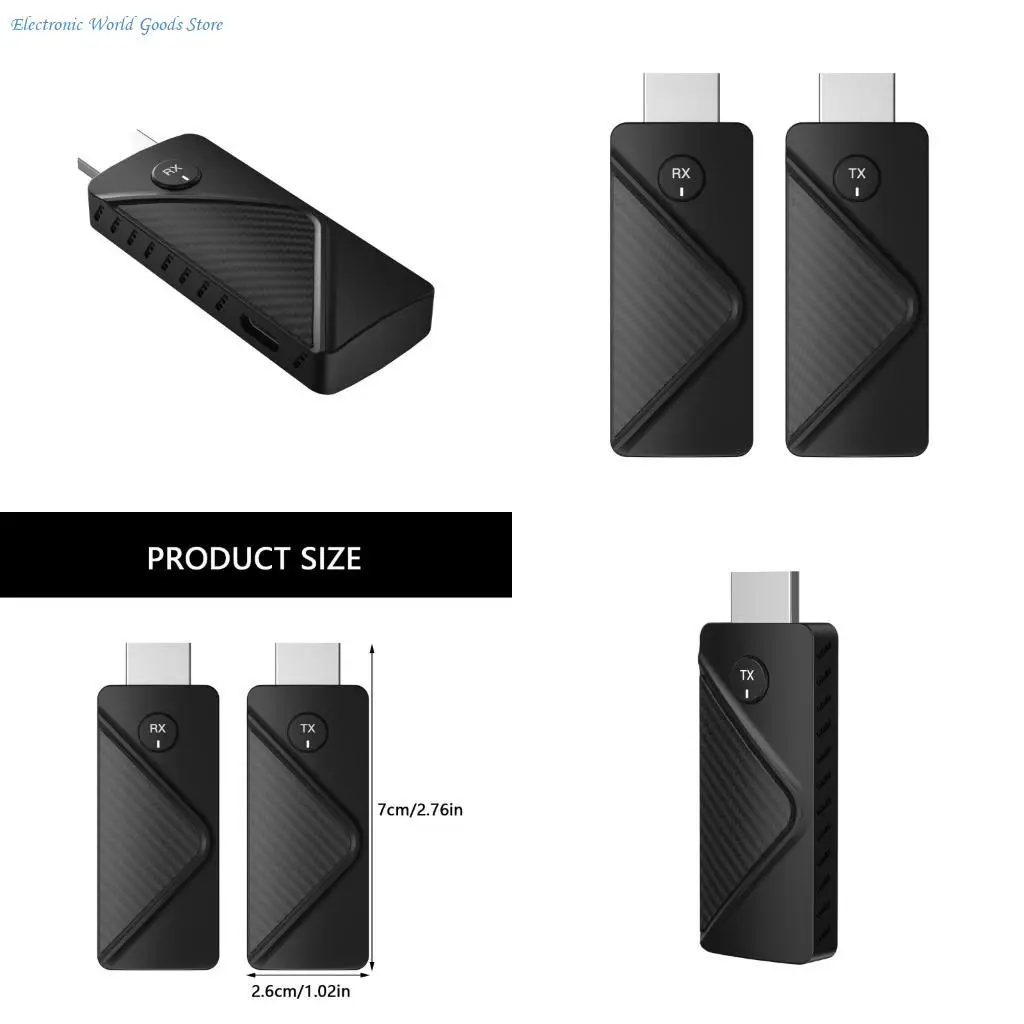 A3PD 1080P 50m Wireless HDTV Video Transmitter Receiver Extender Screen Display Adapter for Laptop PC To Projector