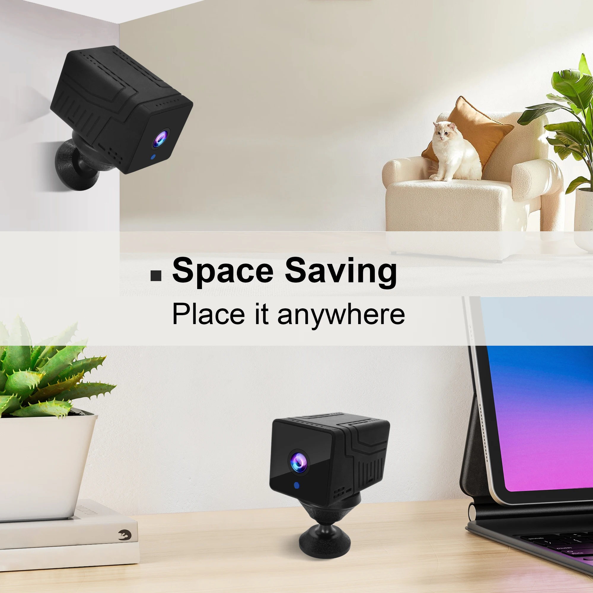 Home 2K Full HD Mini Camera Cell Phone Remote Monitor Wireless WiFi Smart Night Vision Two Way Intercom Built-in Battery Camera
Home 2K Full HD Mini Camera Cell Phone Remote Monitor Wireless WiFi Smart Night Vision Two Way Intercom Built-in Battery Camera