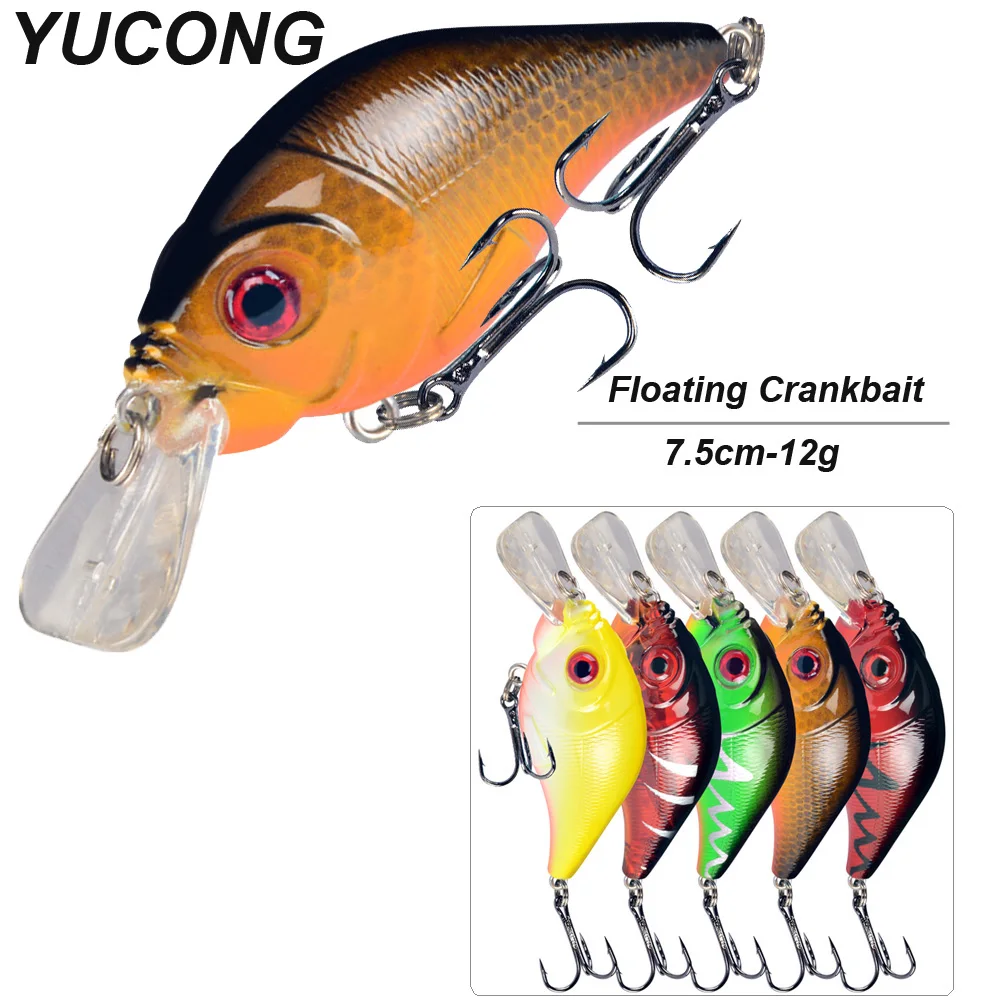 YUCONG 5PCS Noisy Crankbaits 7.5cm-12g Floating Fishing Lures Artificial Hard Baits kit señuelos de pesca leurre peche fisching
YUCONG 5PCS Noisy Crankbaits 7.5cm-12g Floating Fishing Lures Artificial Hard Baits kit señuelos de pesca leurre peche fisching