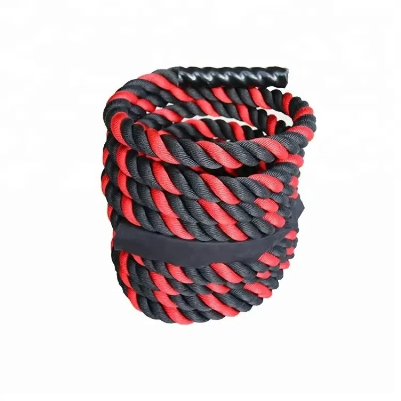 Red Black 3 Strand Twisted Battle Rope Eco Friendly Durable Design For Gym Fitness Training Use Hot Sale
Red Black 3 Strand Twisted Battle Rope Eco Friendly Durable Design For Gym Fitness Training Use Hot Sale