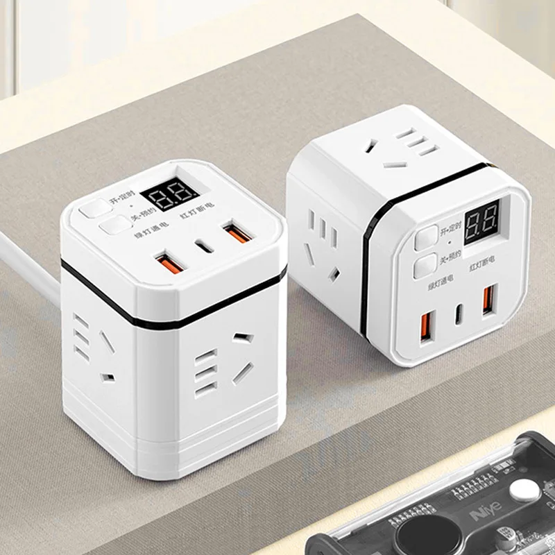 Розетка Magic Cube с таймером, автоматическое отключение питания, USB-разъем, многофункциональная вилка преобразователя с несколькими отверстиями, электрическая многоразъемная розетка 10 А
Розетка Magic Cube с таймером, автоматическое отключение питания, USB-разъем, многофункциональная вилка преобразователя с несколькими отверстиями, электрическая многоразъемная розетка 10 А