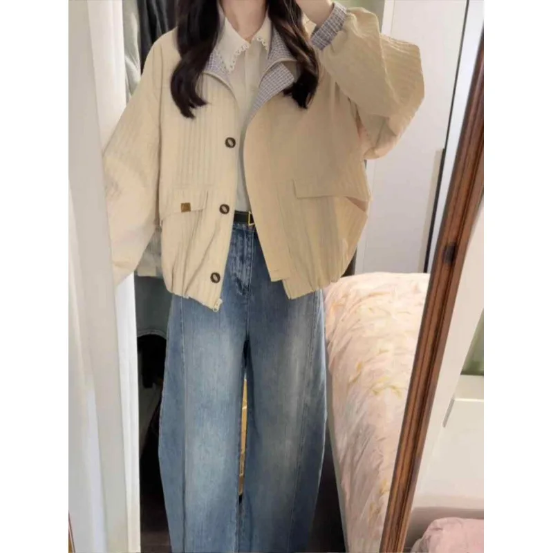 Autumn Jackets Women Corduroy Patchwork Quilted Utility Trendy Trend Age-Reducing Girlish Furry Adjustable Button-Up Ulzzang
Autumn Jackets Women Corduroy Patchwork Quilted Utility Trendy Trend Age-Reducing Girlish Furry Adjustable Button-Up Ulzzang