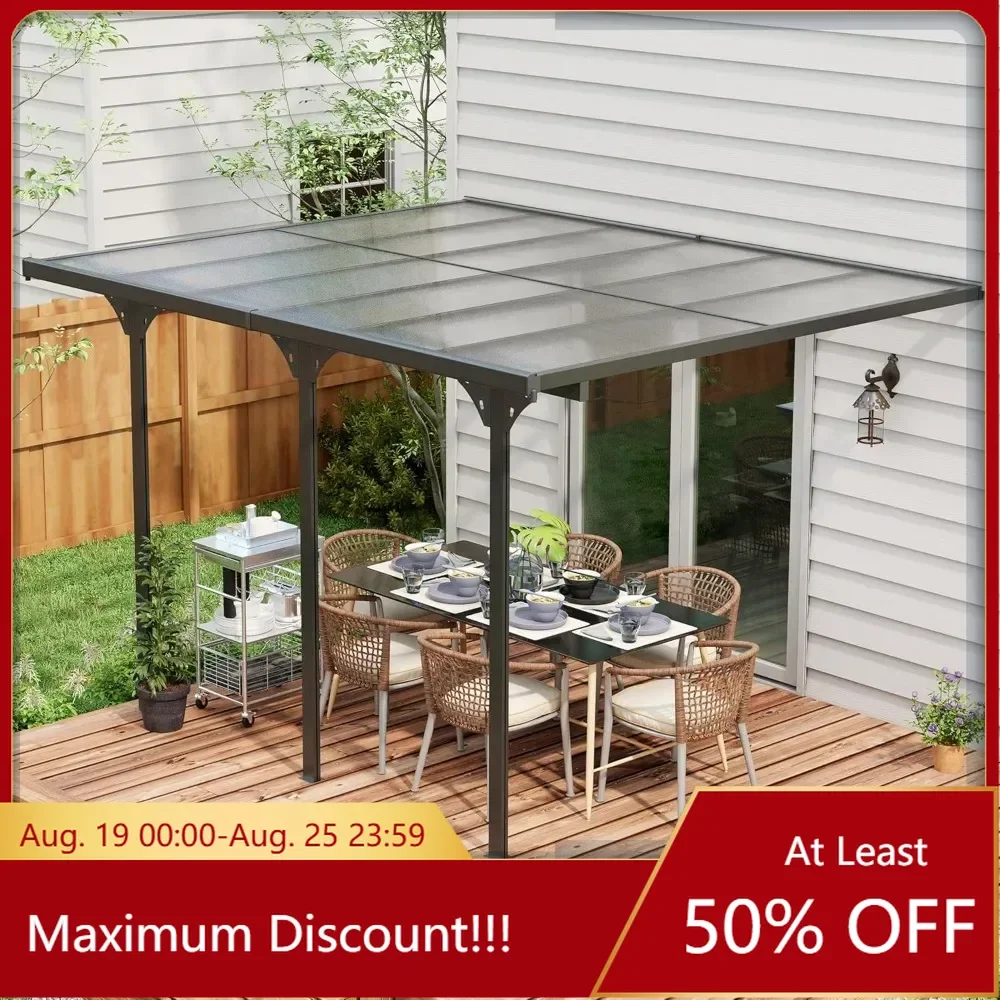 Outdoor Polycarbonate Pergola,Transparent UV Blocking Awning,Hardtop Deck Gazebo with Adjustable Posts and Height,Aluminum
Outdoor Polycarbonate Pergola,Transparent UV Blocking Awning,Hardtop Deck Gazebo with Adjustable Posts and Height,Aluminum